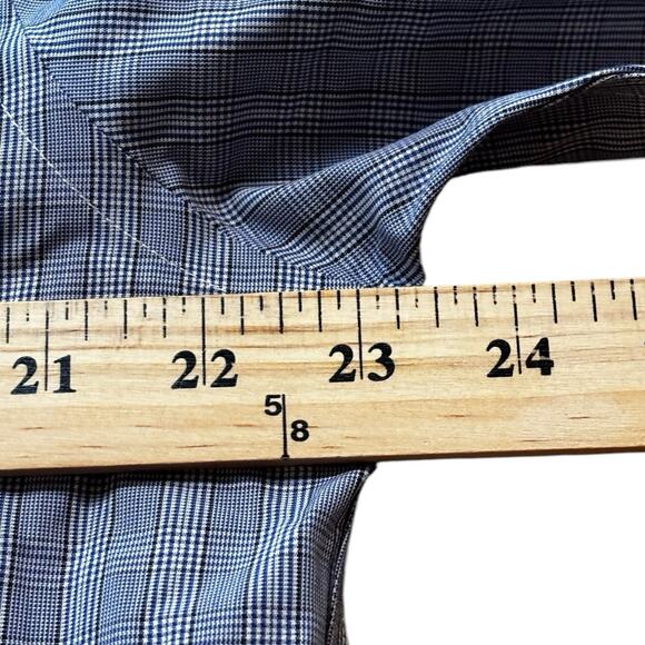 Brooks Brothers 1818 Blue Plaid Spread Collar No Iron Button Down Shirt Large - Picture 6 of 8